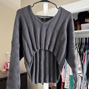 Forever 21 gray cropped sweater